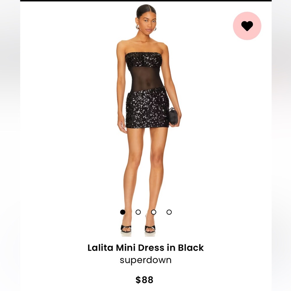 Superdown black sparkle mini